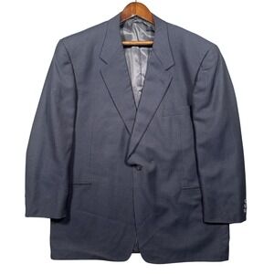 Jhane Barnes Blazer Mens 50L Charcoal Navy Textured 2-Button Sport Coat